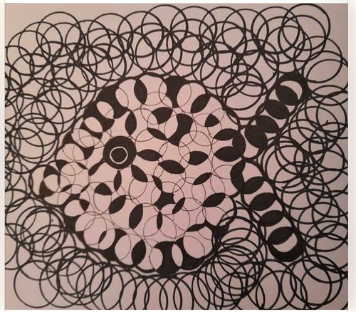Josie, Fish, circles, pen.